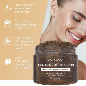 Gommage corporel au café Arabica, exfoliant naturel, anti-cellulite, anti-vergetures, à l'huile de coco et au sucre, hydratant, éclaircissant, végan - Product Image 3