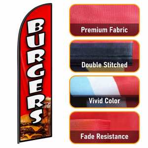 ธงขนนกแบบกำหนดเองคุณภาพสูงขนาด 2.5*11.5 ฟุต สำหรับงานปาร์ตี้ชายหาดและการโฆษณาประชาสัมพันธ์ - Product Image 5