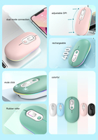 Ratón Óptico Retroiluminado RGB Portátil con Logotipo Personalizado, Ratón Inalámbrico Recargable por Bluetooth para Computadoras Portátiles y Tabletas
