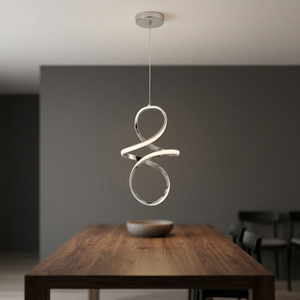 โคมไฟเพดาน LED ทรงเกลียวโครเมียม สไตล์โมเดิร์น - Product Image 3