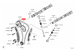 Pignon de distribution d'admission Mitsubishi pour Lancer <span class=keywords><strong>EX</strong></span> ASX Outlander 1.8 2.0 2.4 4B10 4B11 4B12 MIVEC OE 1147A010 Neuf - Product Image 6