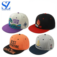 Gorras Snapback Lisas con Visera Plana para Personalizar, Gorra Premium de 6 Paneles con Visera Plana para Logotipo Termotransferible