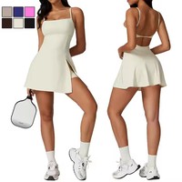 Logo personnalisé robe de tennis pour femmes vêtements de fitness robe de golf robe de sport avec short de fitness adapté