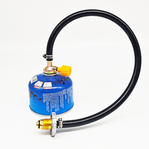 Válvula de recarga de propano, manguera de gas para estufa de camping, uso en exteriores, 1 unidad, metal, para todas las estaciones - Product Image 1