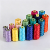 Fils à coudre en polyester 40S/2 pour machine à coudre, disponibles en plus de 2000 couleurs, 3000 yards en stock