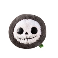 Jouet interactif éducatif d'Halloween pour chien, peluche en fausse fourrure de lapin, résistant aux morsures, avec sons, motifs chauve-souris/citrouille/crâne