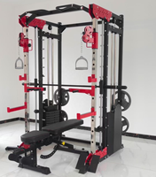OEM/ODM Half Cage Multi Functional Trainer Smith Machine Station Gym Power Rack Squat Rack avec Stack Weight