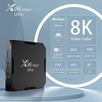 Boîtier TV ultra intelligent X96Max Plus Android 11 Amlogic S905X4 4 Go 64 Go 8K AV1 BT Quad Core 8K prise en charge 4 Go 32 Go décodeur 1 an