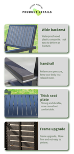 Moderno di lusso all'aperto 3 pezzi di alluminio Set da pranzo all'aperto <span class=keywords><strong>con</strong></span> pozzo del fuoco in plastica legno esterno in metallo <span class=keywords><strong>sedie</strong></span> <span class=keywords><strong>e</strong></span> tavolo - Product Image 4