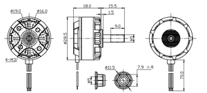 FPV 드론 레이싱 모터에 대한 경주를위한 2306 2400kv 브러시리스 모터 - Product Image 6
