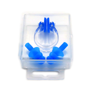 Bouchons d'oreilles <span class=keywords><strong>homme</strong></span> femme en silicone noir et pince-nez bouchons d'<span class=keywords><strong>oreille</strong></span> de surf étanches pour la natation - Product Image 2