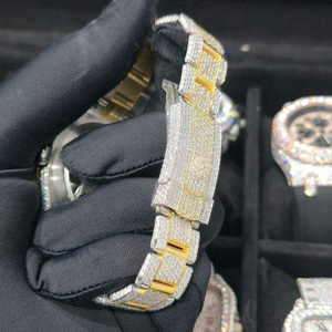 Montres de luxe automatiques Hip Hop avec diamants VVS1, montre Moissanite Iced Out pour hommes avec boîte - Product Image 4