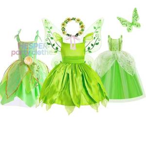 Disfraz de Princesa Hada Verde HP para Niñas, Disfraz de Elfo para Carnaval, Fiesta, Película, Año Nuevo - Product Image 1