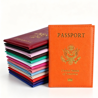 Conception de logo personnalisé en gros pour des étuis et des housses de passeport américains abordables et colorés