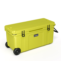 Glacière à roulettes rotomoulée, isotherme, 128QT, conservation de la glace pendant 10 jours, stockage alimentaire thermique en PE, logo personnalisé moderne, pour l'extérieur