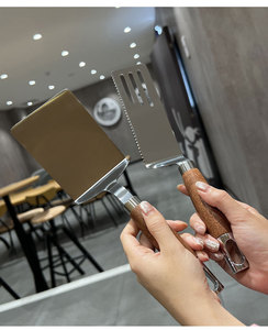 Syh259 Maison et Cuisine 2024 Variété <span class=keywords><strong>Professionnel</strong></span> <span class=keywords><strong>En</strong></span> Acier Inoxydable Barbecue Plat Plaque Spatule <span class=keywords><strong>Pizza</strong></span> <span class=keywords><strong>Pelle</strong></span> avec Manche <span class=keywords><strong>En</strong></span> <span class=keywords><strong>Bois</strong></span> - Product Image 3
