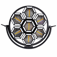 Projecteur DJ Sonore Actif 500W avec 7x60W LED Chaudes et Stroboscope RGB, Lampe à Effet DMX pour Bar et Célébrations d'Anniversaire