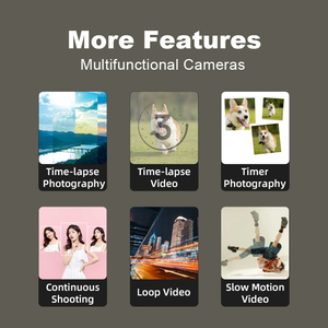 Caméscope à double objectif Appareil photo numérique à écran tactile 5K HD Caméra vidéo à batterie rechargeable avec lumière clignotante réelle super lumineuse - Product Image 5