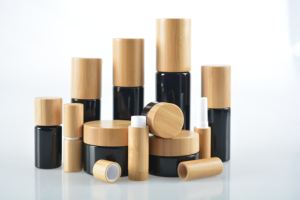 Новая разработанная деревянная бамбуковая Крышка для ухода за кожей черная плоская стеклянная бутылка с лосьоном - Product Image 6