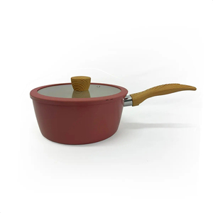Modern <b>Ceramic</b> Marble Coated Pot <b>Pan</b> Glass Lids Bakelite Handles Non-Stick Aluminum Cookware Set Induction Compatible Dishwasher - Product Image 2