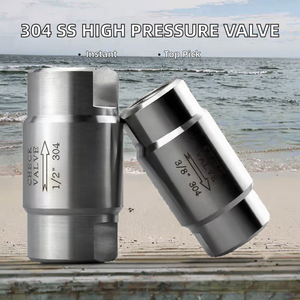 Válvula de Bola Unidireccional de Alta Presión de Acero Inoxidable 304, Rosca Macho de 1/8", 1/4", 3/8", 1/2", 3/4", 1" - Product Image 2