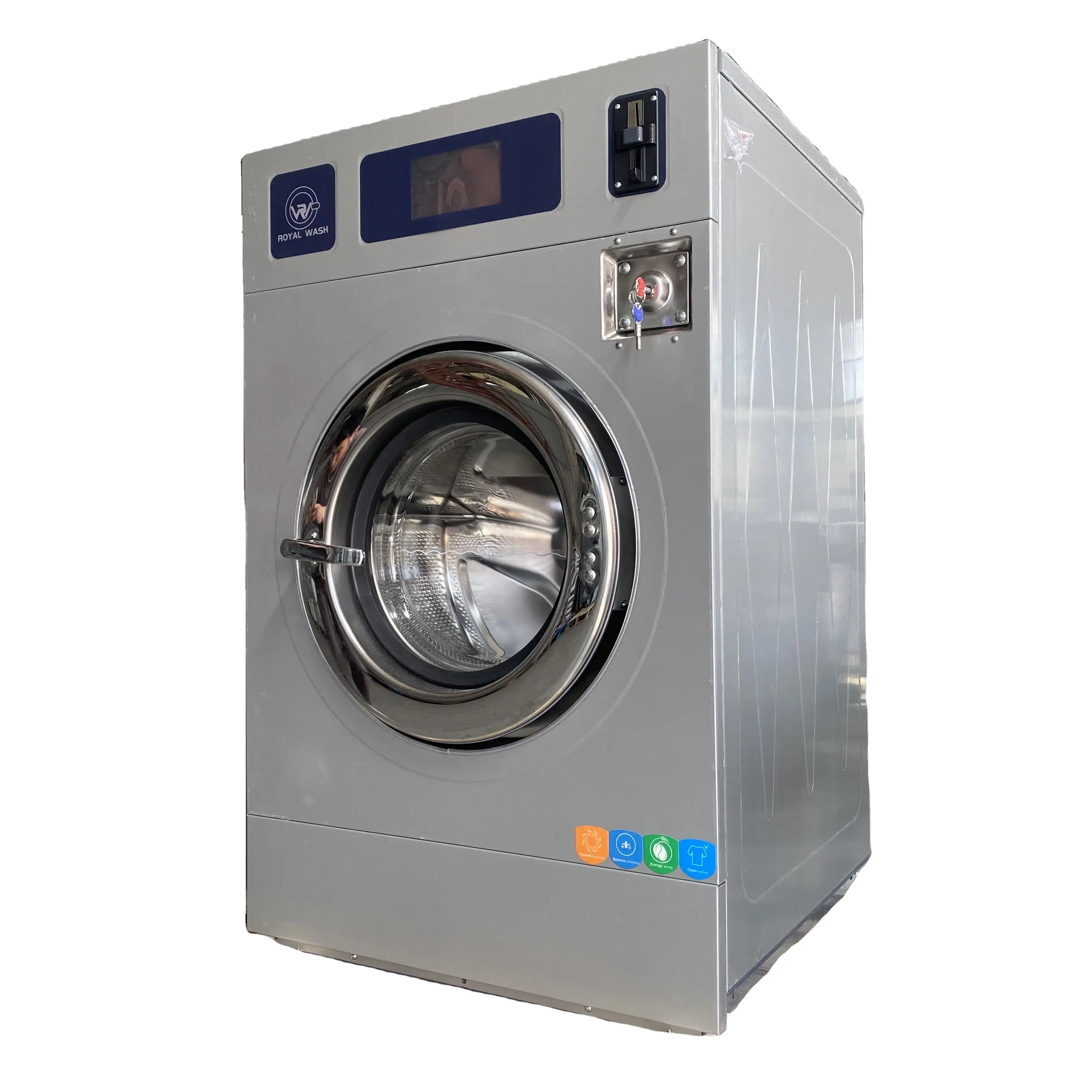 Royal Wash 25Kg Automatische Energiezuinige Wasdroger Voor Hotel Restaurant En Wasserij Fabriek Commerciële Wasmachine En Droger Gebruik