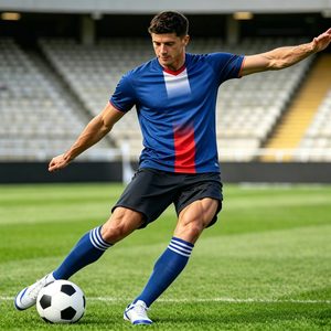 Uniforme de football à dégradé multicolore, maillot de football en mesh respirant, impression de logo personnalisée, kit d'entraînement d'équipe OEM/ODM - Product Image 3