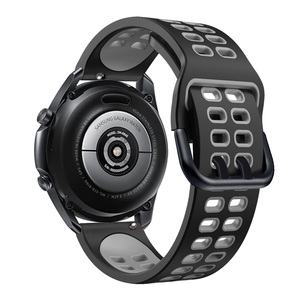 Bracelets en silicone 22MM <span class=keywords><strong>pour</strong></span> <span class=keywords><strong>Samsung</strong></span> Galaxy Watch 46mm <span class=keywords><strong>Gear</strong></span> <span class=keywords><strong>S3</strong></span> Classic/<span class=keywords><strong>Frontier</strong></span> Galaxy Watch 3 45mm <span class=keywords><strong>Bracelet</strong></span> <span class=keywords><strong>pour</strong></span> Huawei GT Strap - Product Image 2