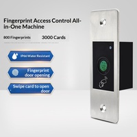 Système d'entrée de porte d'ascenseur intégré avec lecteur de carte RFID biométrique extérieur en métal étanche IP66 à contrôle d'accès par empreinte digitale