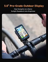 Komputer Sepeda BiNavi Air GPS, Layar Sentuh Warna 3.0 Inci, Speedometer Bersepeda, GNSS Dual-band L1+L5 untuk Sepeda Jalan Raya dan MTB