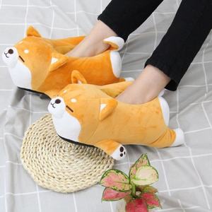 Pantuflas de Casa de Felpa Suave para Adultos y Niños, Pantuflas de Perro <span class=keywords><strong>Corgi</strong></span> de Algodón PP Ecológicas Personalizadas al por Mayor para Mujeres y Niñas - Product Image 3
