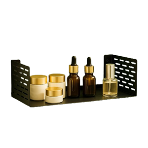 Estante Metálico Moderno de Tamaño Mediano con Acabado Negro, Unidad de Almacenamiento Decorativa Resistente para Hogar, Oficina, Sala de Estar, Dormitorio y Espacio de Trabajo - Product Image 4