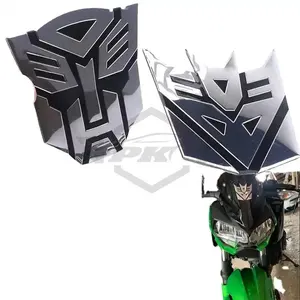 Mobil Styling dekorasi 3D stiker ekor stiker Transformers lencana Emblem untuk sepeda motor sepeda