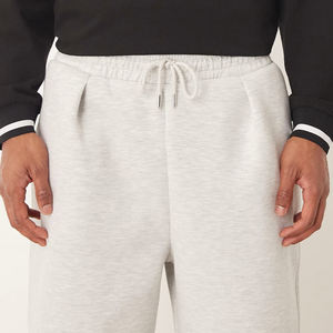 Nuovi <span class=keywords><strong>Pantaloni</strong></span> da Uomo Personalizzati all'Ingrosso, Jogger Super <span class=keywords><strong>Larghi</strong></span> in Tessuto Stile Scuba Grigio, <span class=keywords><strong>Pantaloni</strong></span> Sportivi per Uomo - Product Image 2