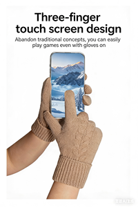 Guanti Invernali in Cotone Personalizzati per Uomo e <span class=keywords><strong>Donna</strong></span>, Elastici, Morbidi, Caldi, per Corsa, con Touch Screen, in Acrilico - Product Image 4