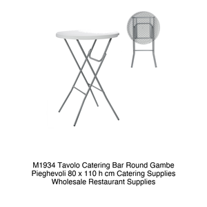 M1934 Tavolo Catering Bar Round Gambe Pieghevoli 80 x 110 h cm Catering Supplies Wholesale Restaurant Supplies - Product Image 2