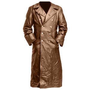 All'ingrosso elegante giacca di <span class=keywords><strong>pelle</strong></span> lunga da <span class=keywords><strong>uomo</strong></span> gotica capospalla invernali Vintage con stile finto <span class=keywords><strong>Trench</strong></span> - Product Image 6