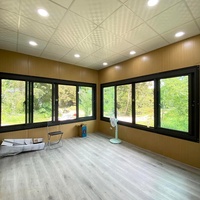 Maison chalet conteneur de luxe personnalisée de 20 pieds 40 pieds petite maison moderne préfabriquée mobile en acier léger villa en paquet plat avec toit en pente