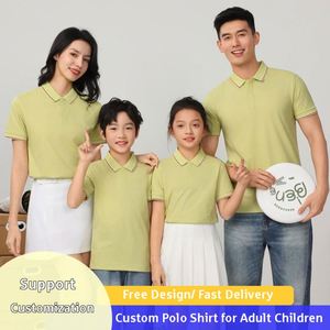 เสื้อโปโลผ้าคอตตอนผสมโพลีเอสเตอร์ปักลายได้ตามสั่ง คอเสื้อตัดกัน แห้งเร็ว ระบายอากาศดี สำหรับเด็กและผู้ใหญ่ - Product Image 3