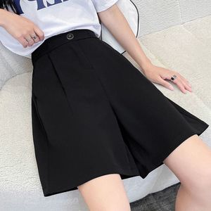 Femmes printemps taille haute minceur a-ligne noir Shorts 2024 décontracté 5 pièces pantalon Style coréen - Product Image 5