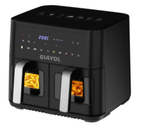 Friteuse à air numérique à double zone colorée 10 10 en 1 de haute qualité 2200W avec cavité intérieure en métal pour un usage familial