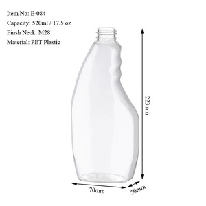 520ml 17Oz rõ ràng Trắng Pet nhựa kích hoạt Phun chai trắng khử trùng Mist kích hoạt chai - Product Image 2