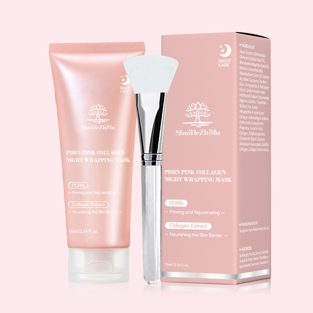 Mascarilla de Noche Envolvente de Colágeno Rosa PDRN