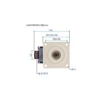 Roulettes en Nylon GD40F GD60F GD80F GD100F, niveleur pour pied