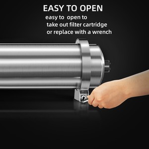 Popolare Design a doppio morsetto 2000L <span class=keywords><strong>PVC</strong></span> cabina elemento filtrante in acciaio inox alloggiamento filtro acqua cartuccia filtro per uso domestico - Product Image 5