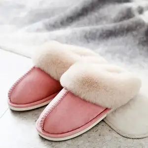 Zapatillas de algodón de felpa para mujer, zapatos cálidos, ligeros, suaves, cómodos, para invierno, India