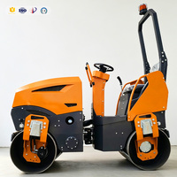 Compacteur vibrant multifonctionnel à double tambour, mini-rouleau compresseur routier 8 CV, autoporté ou à conducteur marchant, pour l'entretien des routes en asphalte