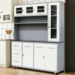 Armoire de rangement de <span class=keywords><strong>cuisine</strong></span>, armoire de style salle à manger, étagères et tiroirs réglables, adaptée au salon - Product Image 1