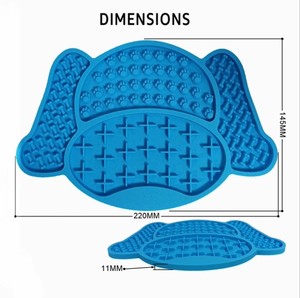 Tapis à lécher en silicone pour animaux de compagnie en forme de tête de chien, créatif, mural, pour l'entraînement canin - Product Image 6