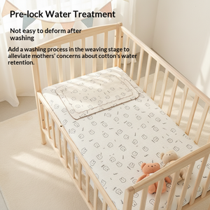 Draps-housses pour <span class=keywords><strong>berceau</strong></span> bébé imprimé ours mignon toutes saisons, 100 % coton respirant, housse de matelas pour tout-petit, personnalisable OEM pour chambre d'enfant - Product Image 2